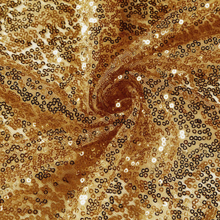 Create a Luxurious and Seamless Look with the Gold Seamless Premium Sequin Round Tablecloth