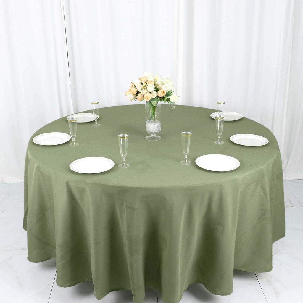 108 In Eucalyptus Sage Green Polyester Tablecloth