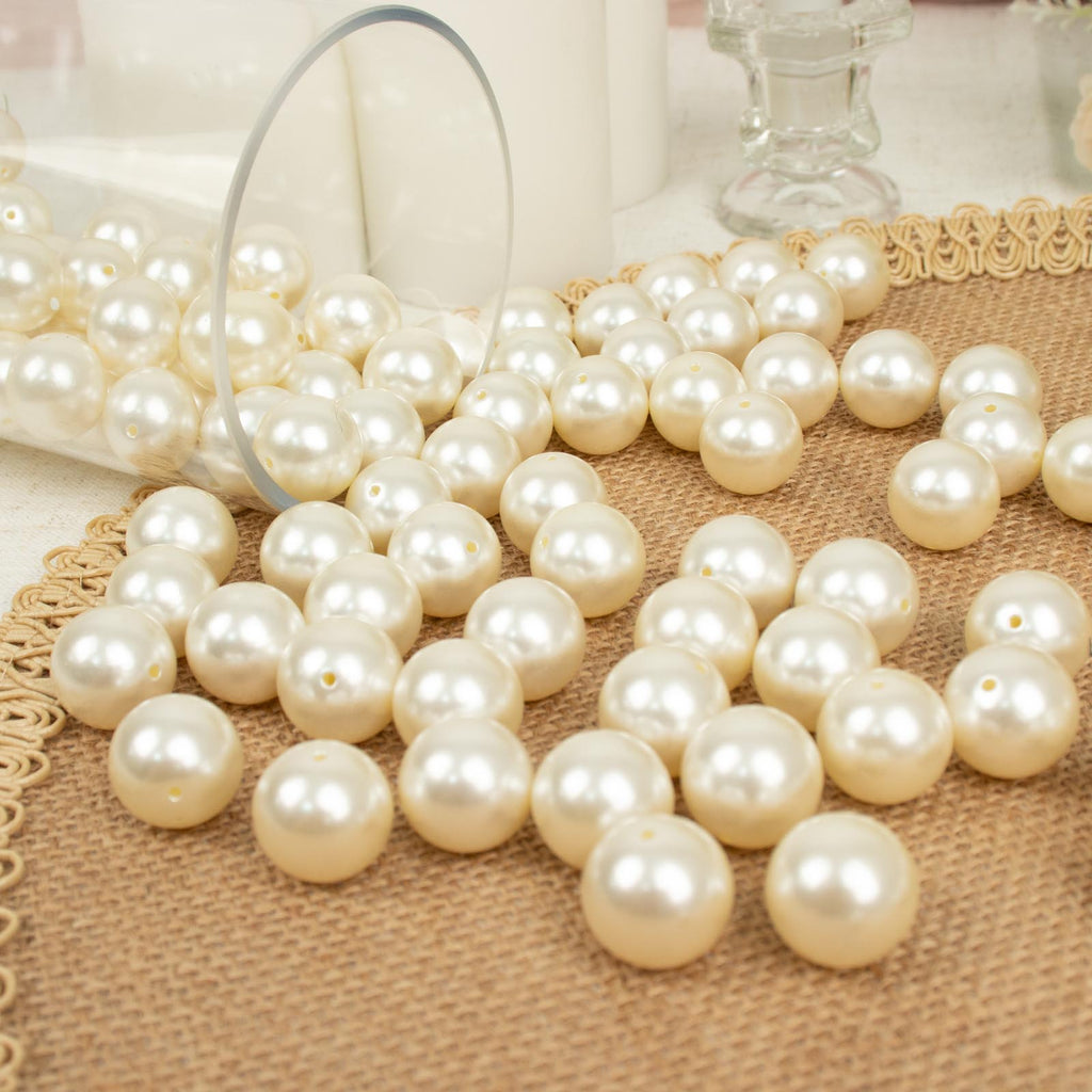 Craft and Party- 10MM Faux Pearl Plastic Ivory Beads on a String