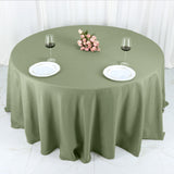 132inch Eucalyptus Sage Green Seamless Polyester Round Tablecloth