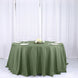 132Inch Olive Green Seamless Polyester Round Tablecloth