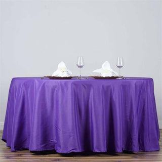 Elevate Your Event Decor with the Stunning Purple Seamless Polyester Round Tablecloth Elevate Your Event Decor with the Stunning Purple Seamless Polyester Round Tablecloth