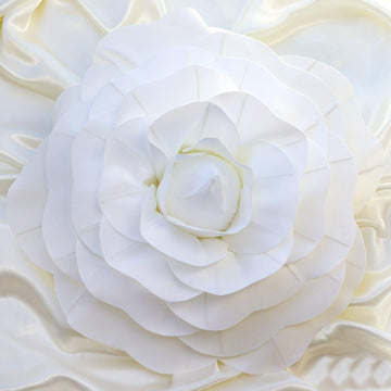 2 Pack 20" Large White Real Touch Artificial Foam DIY Craft Roses