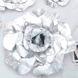 Add Elegance with Large Silver Real Touch Artificial Foam Roses Add Elegance with Large Silver Real Touch Artificial Foam Roses