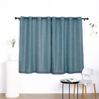 Elevate Your Space with Handmade Light Blue Faux Linen Curtains Elevate Your Space with Handmade Light Blue Faux Linen Curtains