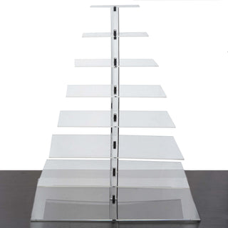 Elegant and Sturdy 29" Heavy Duty Acrylic Square 8-Tier Cake Stand