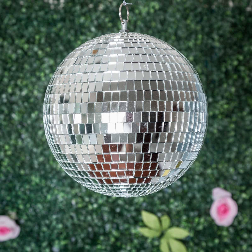 Gold Mirrored Disco Ball 15 1/2 Hanging Decoration
