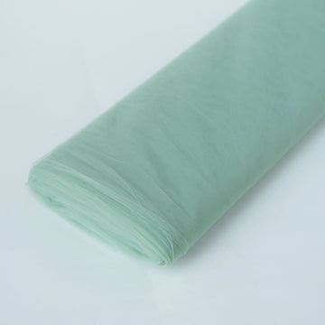 54"x40 Yards Sage Green Tulle Fabric Bolt, DIY Crafts Sheer Fabric Roll