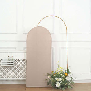 5ft Matte Nude Spandex Fitted Chiara Backdrop Stand Cover For Round Top Wedding Arch 5ft Matte Nude Spandex Fitted Chiara Backdrop Stand Cover For Round Top Wedding Arch