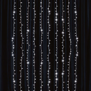 Create a Magical Atmosphere with Cool White 192 LED Icicle Curtain Fairy String Lights Create a Magical Atmosphere with Cool White 192 LED Icicle Curtain Fairy String Lights