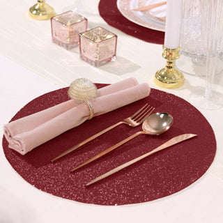 Add Sparkle to Your Table with Burgundy Sparkle Placemats