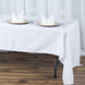 60x126inch White 200 GSM Seamless Premium Polyester Rectangular Tablecloth