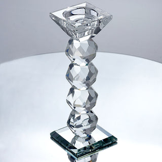 Elegant Clear Gemcut Premium Crystal Glass Votive Candle Holder Stand