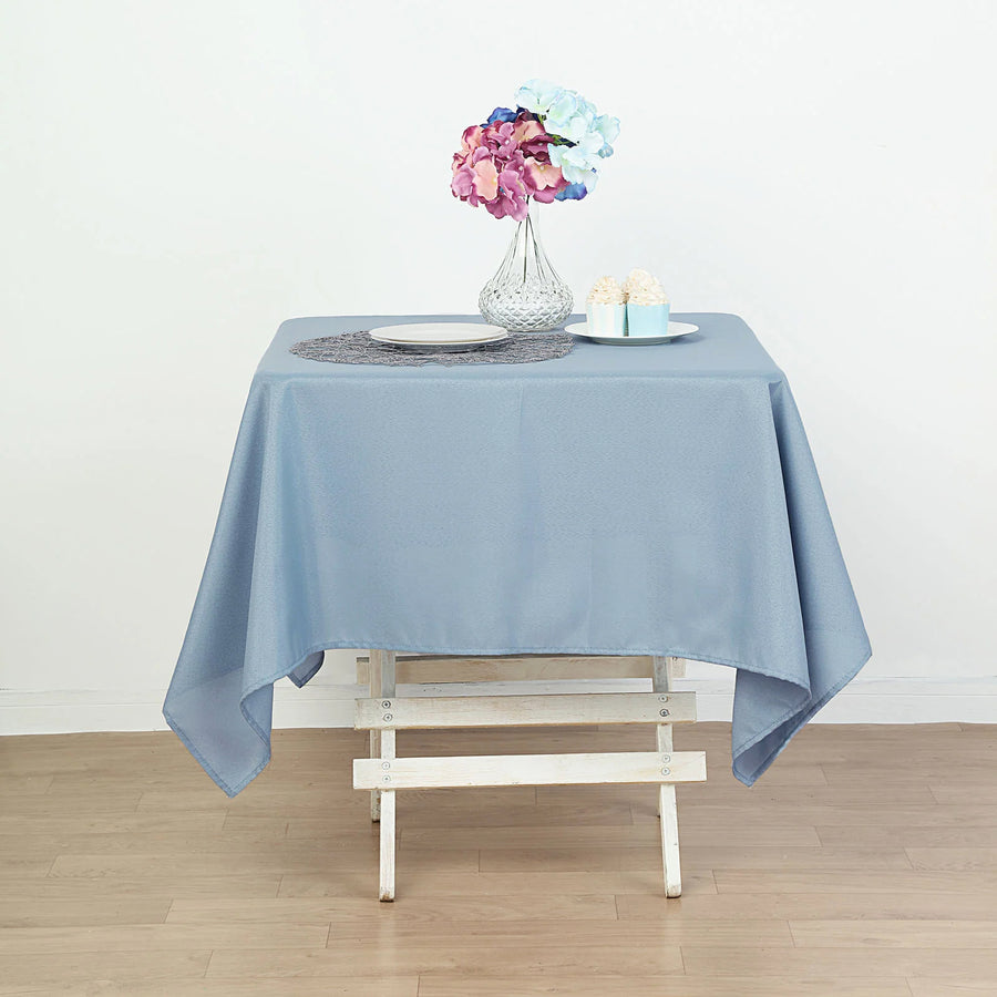 70inch Dusty Blue Square Polyester Tablecloth