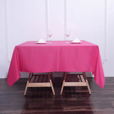 70" Fuchsia Square Polyester Tablecloth