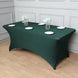 8ft Hunter Emerald Green Spandex Stretch Fitted Rectangular Tablecloth