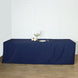 8FT Navy Blue Fitted Polyester Rectangular Table Cover