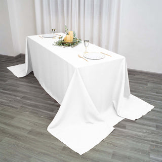 Elevate Your Event with the White Seamless Polyester Tablecloth Elevate Your Event with the White Seamless Polyester Tablecloth