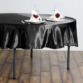 Black Satin Tablecloth for Elegant Events Black Satin Tablecloth for Elegant Events