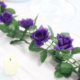 6ft | Purple Artificial Silk Rose Garland UV Protected Flower Chain#whtbkgd