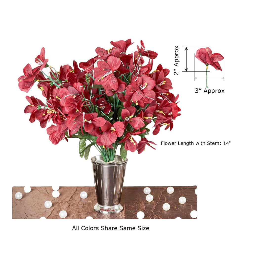 6 Bushes Lime Green Artificial Silk Amaryllis