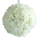 4 Pack | 7inch Cream Artificial Silk Hydrangea Kissing Flower Balls#whtbkgd