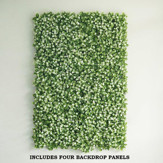 The Perfect Addition to Your Event Decor Collection - White Tip Green Boxwood Hedge Garden Wall Backdrop Mat