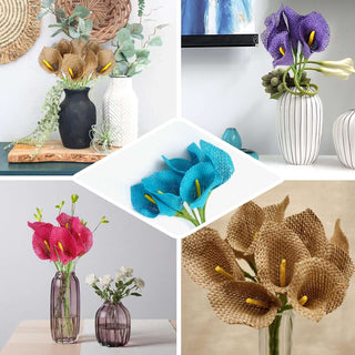 Create a Stunning Event with Fuchsia Artificial Burlap Calla Lilies Create a Stunning Event with Fuchsia Artificial Burlap Calla Lilies