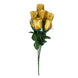 12 Bushes | Gold Artificial Premium Silk Flower Rose Buds | 84 Rose Buds#whtbkgd