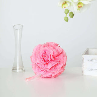 Create Lasting Memories with our Pink Artificial Silk Rose Kissing Ball Create Lasting Memories with our Pink Artificial Silk Rose Kissing Ball