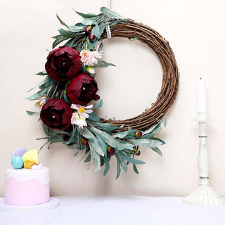 Create a Stunning Atmosphere with Burgundy Artificial Silk Peony Flower Heads Create a Stunning Atmosphere with Burgundy Artificial Silk Peony Flower Heads