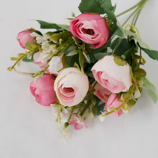 Versatile and Realistic Pink Faux Buttercup Floral Arrangement