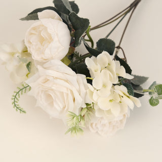Effortlessly Add Elegance to Any Space with Ivory Silk Peony Flower Arrangements