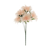 2 Bouquets | 20inch Blush/Rose Gold Artificial Silk Dahlia Flower Bushes