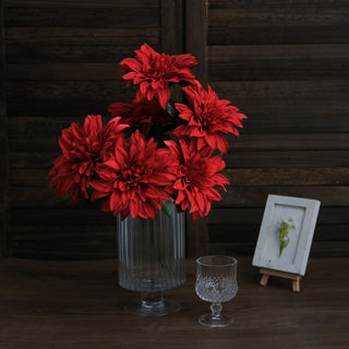 Create a Stunning Display with Red Artificial Silk Dahlia Flowers
