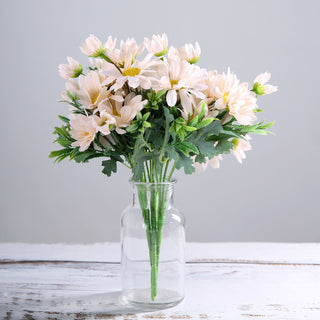 Add a Touch of Elegance with Blush Artificial Silk Daisy Flower Bouquet