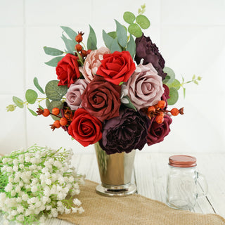 Artificial Foam Roses & Peonies With Stem Box Set: The Perfect Home Decor Accent
