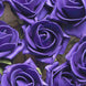 24 Roses | 2inch Purple Artificial Foam Flowers With Stem Wire and Leaves#whtbkgd