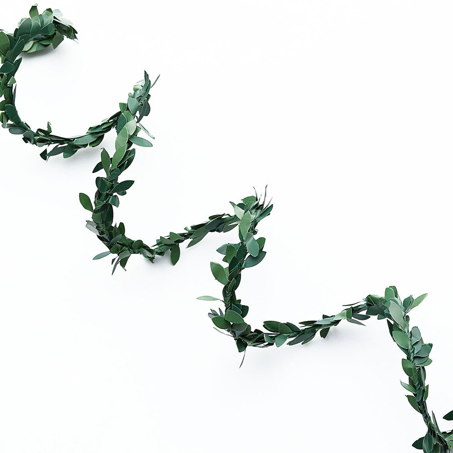 18ft | Mini Green Artificial Leaf Garland, Greenery With Flexible Vine
