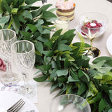 4ft | Real Touch Green Artificial Willow and Frond Leaves Garland Vine#whtbkgd