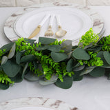 3ft Real Touch Green Artificial Eucalyptus Boxwood Leaf Garland Vine