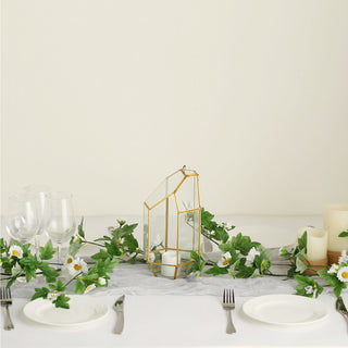 Add Freshness and Elegance with the White Artificial Daisy Magnolia Leaf Flower Garland