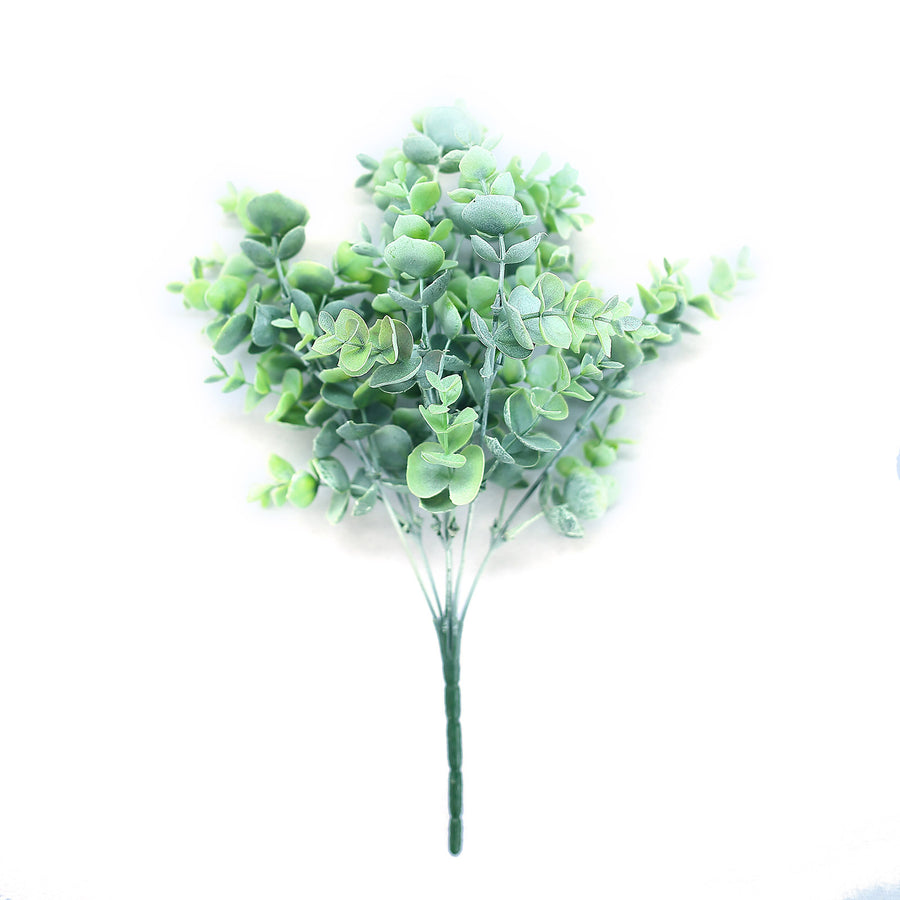 3 Bushes | 14inch Artificial Eucalyptus Branches, Greenery Bouquet Plants#whtbkgd