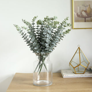 Hassle-Free and Everlasting Frosted Green Artificial Eucalyptus Sprays