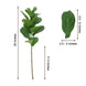 2 Bushes | 25Inch Green Artificial Fiddle Leaf Branch Stems, Faux Plants