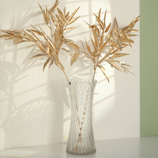 Add a Touch of Elegance with Gold Artificial Bamboo Leaf Branches