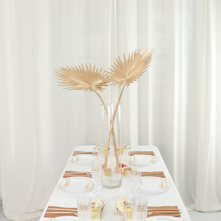 Add a Touch of Luxury with Metallic Gold Artificial Fan Palm Leaf Stems