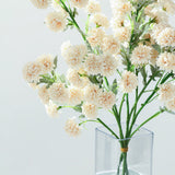 2 Bushes | 33inches Ivory Artificial Silk Chrysanthemum Mum Flower Bouquets