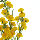 2 Bushes | 33inches Yellow Artificial Silk Chrysanthemum Mum Flower Bouquet#whtbkgd