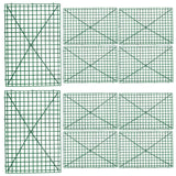 10 Pack | 24inch x 16inch Dark Green Artificial Flower Wall Grid Panel Frames